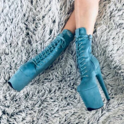 Hella Heels BabyDoll 8inch Boots - Baby Blue 10 Hella Heels BabyDoll 8inch Boots - Baby Blue -Radd Pole Wear Shop BD Baby Blue 8 Inch 4