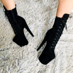 Hella Heels BabyDoll 8inch Boots - Black 13 Hella Heels BabyDoll 8inch Boots - Black -Radd Pole Wear Shop BD Black 8 Inch 14