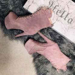 Hella Heels BabyDoll 7inch Boots - Lilac Mink 8 Hella Heels BabyDoll 7inch Boots - Lilac Mink -Radd Pole Wear Shop BD Mink 8 inch 2