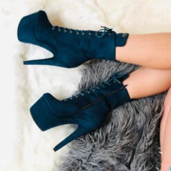 Hella Heels BabyDoll 7inch Boots - Teal 13 Hella Heels BabyDoll 7inch Boots - Teal -Radd Pole Wear Shop BD Teal 7 Inch 2