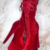 Hella Heels BabyDoll Velvet 7inch Boots - Bad Blood 2 Hella Heels BabyDoll Velvet 7inch Boots - Bad Blood -Radd Pole Wear Shop BabyDollVelvet7inchBoots BadBlood2