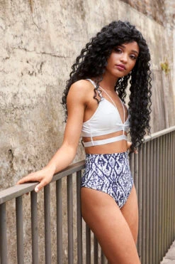 Lunalae Bella Top - White -Radd Pole Wear Shop BellaTop IkatHL2 1