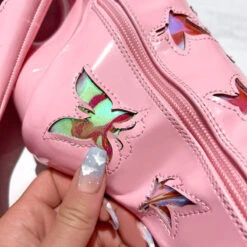 Hella Heels Butterfly Boots - 8inch - Pink 12 Hella Heels Butterfly Boots - 8inch - Pink -Radd Pole Wear Shop ButterflyBoot Pink1