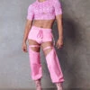 CXIX 119 Chaps - Pink 1 CXIX 119 Chaps - Pink -Radd Pole Wear Shop Chaps Pink CXIX 119 streetwear fashion dancewear poledance jpg