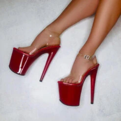 Hella Heels Classic Gloss 8inch Stilettos - Chilli 9 Hella Heels Classic Gloss 8inch Stilettos - Chilli -Radd Pole Wear Shop Chilli2