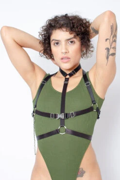 Rolling Jane Bodysuit - Military Green -Radd Pole Wear Shop Copiade MG 6926 1