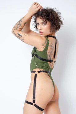 Rolling Jane Bodysuit - Military Green -Radd Pole Wear Shop Copiade MG 6935 1