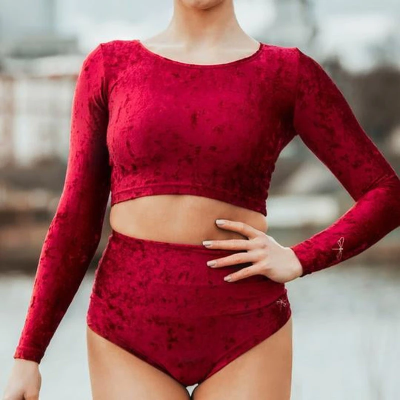 Dragonfly Pavi Crop Top - Velvet Red 6 Dragonfly Pavi Crop Top - Velvet Red - Image 4