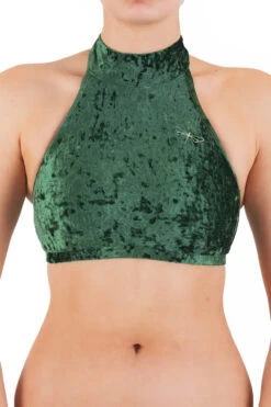 Dragonfly Lisette Top - Velvet Emerald -Radd Pole Wear Shop DF Velvet Lisette top emerald