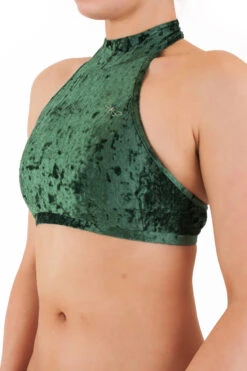 Dragonfly Lisette Top - Velvet Emerald -Radd Pole Wear Shop DF Velvet Lisette top emerald2
