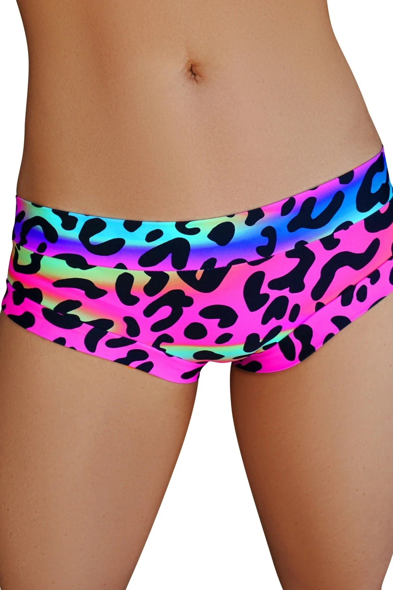 Cleo The Hurricane Hot Pants - Neon Leopard 3 Cleo The Hurricane Hot Pants - Neon Leopard