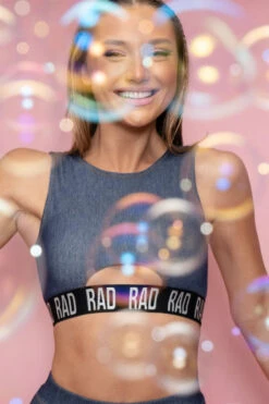 RAD Bahari Top - Denim -Radd Pole Wear Shop DSCF9680