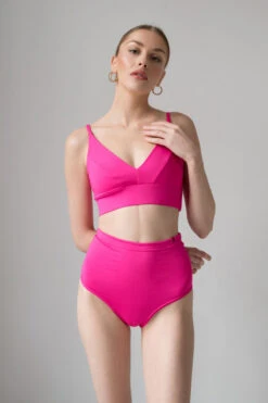 Pole Addict Scrunch Butt Basic High Waist Shorts - Neon Pink -Radd Pole Wear Shop DSC 4253