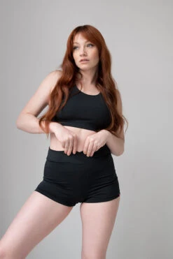 Pole Addict Kopia Basic High Waisted Shorts - Black 11 Pole Addict Kopia Basic High Waisted Shorts - Black -Radd Pole Wear Shop DSC 4324