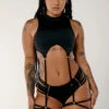 CXIX Dopamine Feelin High Bottoms - Black 2 CXIX Dopamine Feelin High Bottoms - Black -Radd Pole Wear Shop Dopamine black cxix garter top feeling high bottoms