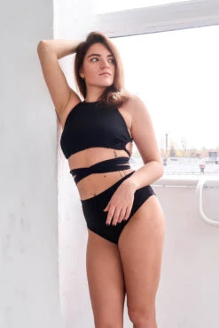 REV ACTIV Second Skin Top - Black -Radd Pole Wear Shop ECLIPSESHINYBLACKSHORTS 1