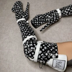 Hella Heels Branded Thigh High 8inch Boots - Black 32 Hella Heels Branded Thigh High 8inch Boots - Black -Radd Pole Wear Shop EmpireKicksBrandedblack8inchpoledancethighhighboot 6