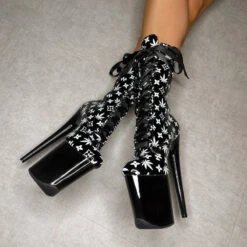 Hella Heels Branded 8inch Boots - Black/Black 16 Hella Heels Branded 8inch Boots - Black/Black -Radd Pole Wear Shop EmpireKicksBrandedblack black8inchpoledanceboot 2