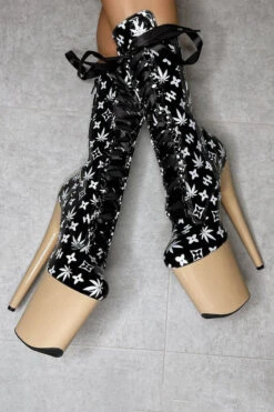 Hella Heels Branded 8inch Boots - Black/Sand 17 Hella Heels Branded 8inch Boots - Black/Sand -Radd Pole Wear Shop EmpireKicksBrandedblack sand8inchpoledanceboot 3
