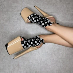 Hella Heels Branded Shield 8inch Stilettos - Black/Sand 13 Hella Heels Branded Shield 8inch Stilettos - Black/Sand -Radd Pole Wear Shop EmpireKicksBrandedblack sand8inchpoledanceshieldstiletto 3