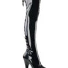 Pleaser USA Flamingo-3063 8inch Thigh High Pleaser Boots - Patent Black 1 Pleaser USA Flamingo-3063 8inch Thigh High Pleaser Boots - Patent Black -Radd Pole Wear Shop FLAM3063 B M