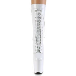 Pleaser USA Flamingo-1050 8inch Pleaser Boots - Patent White 12 Pleaser USA Flamingo-1050 8inch Pleaser Boots - Patent White -Radd Pole Wear Shop FLAMINGO 1050 W M01