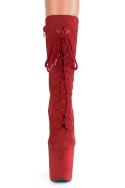 Pleaser USA Flamingo-1050FS Faux Suede 8inch Pleaser Boots - Red 8 Pleaser USA Flamingo-1050FS Faux Suede 8inch Pleaser Boots - Red -Radd Pole Wear Shop FLAMINGO 1050FS RFS M01adjusted
