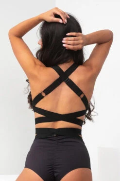 Lunalae Fallon Top - Recycled Black 13 Lunalae Fallon Top - Recycled Black -Radd Pole Wear Shop FallonTopRecycled11