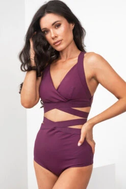 Lunalae Fallon Top - Recycled Mulberry -Radd Pole Wear Shop FallonTopRecycled12