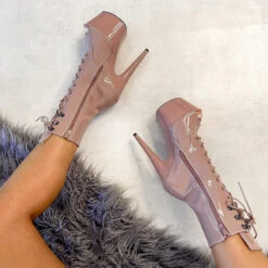 Hella Heels LipKit Open Toe 7inch Boots - Boujee 13 Hella Heels LipKit Open Toe 7inch Boots - Boujee -Radd Pole Wear Shop File 026 Edit