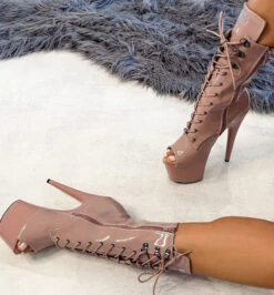 Hella Heels LipKit Open Toe 7inch Boots - Boujee 11 Hella Heels LipKit Open Toe 7inch Boots - Boujee -Radd Pole Wear Shop File 028 Edit