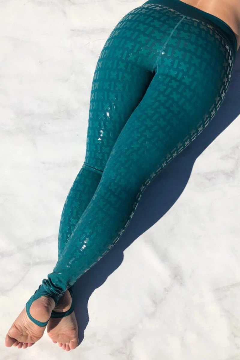 CXIX Gecko Grip Leggings - Teal 5 CXIX Gecko Grip Leggings - Teal - Image 3