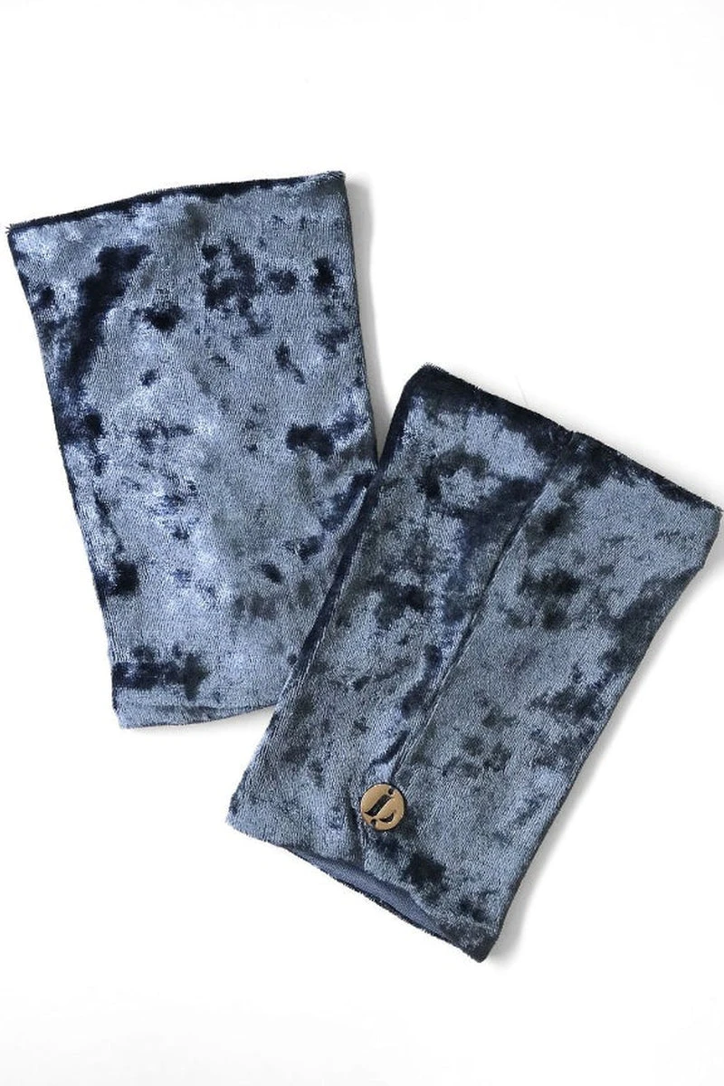 Lunalae Shoe Covers - Gunmetal Crushed Velvet 3 Lunalae Shoe Covers - Gunmetal Crushed Velvet