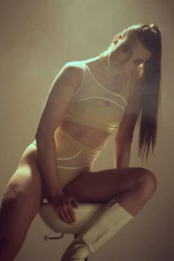 Hamade Activewear High Cut Bottoms - Beige 11 Hamade Activewear High Cut Bottoms - Beige -Radd Pole Wear Shop HM 61