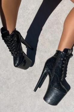 Hella Heels The Glitterati 8inch Ankle Boots - Sin City 9 Hella Heels The Glitterati 8inch Ankle Boots - Sin City -Radd Pole Wear Shop H M 31