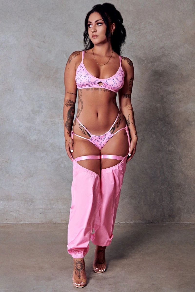 CXIX 119 High-Rise Thong Bottoms - Pink Print 11 CXIX 119 High-Rise Thong Bottoms - Pink Print - Image 9