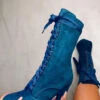 Hella Heels High BabyDoll 7inch Boots - Teal -Radd Pole Wear Shop HighBabyDoll7inchBoots Teal1 1