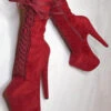 Hella Heels High BabyDoll 8inch Boots - Dark Red 2 Hella Heels High BabyDoll 8inch Boots - Dark Red -Radd Pole Wear Shop HighBabyDoll8inchBoots DarkRed3 1