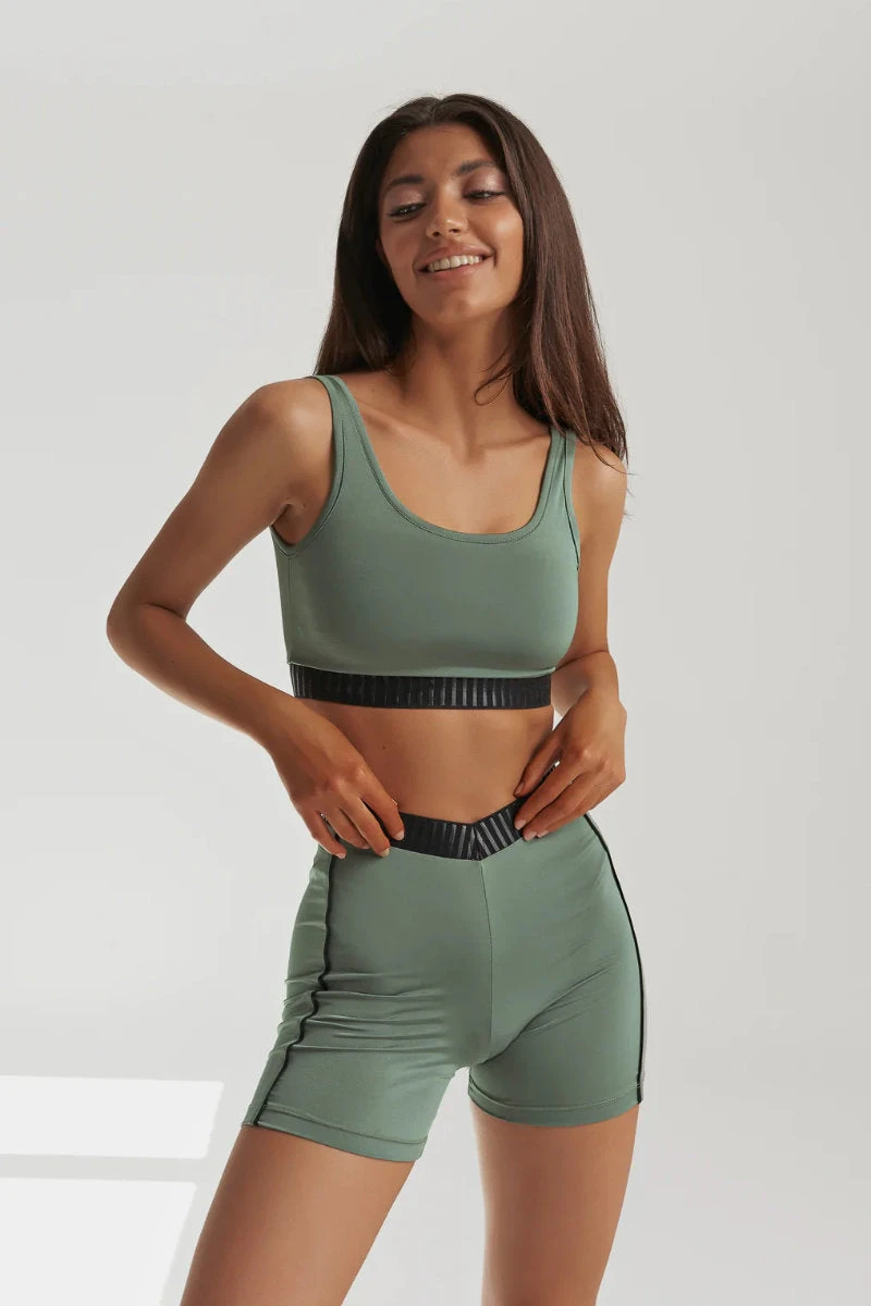 HotCakes Polewear Sport Biker Bottoms - Sage 5 HotCakes Polewear Sport Biker Bottoms - Sage - Image 3