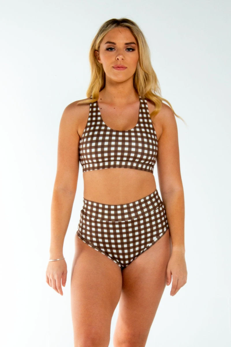 AMBR Designs Eco Crop Top - Gingham 3 AMBR Designs Eco Crop Top - Gingham
