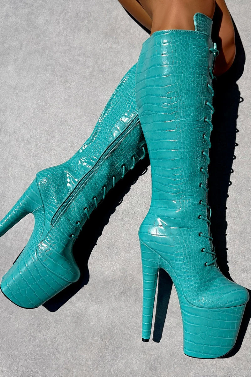 Hella Heels Killing Eve Knee High Boots - 8inch 4 Hella Heels Killing Eve Knee High Boots - 8inch - Image 2