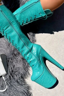 Hella Heels Killing Eve Knee High Boots - 8inch 11 Hella Heels Killing Eve Knee High Boots - 8inch -Radd Pole Wear Shop IMG 0310