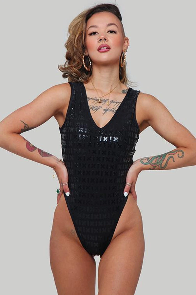 CXIX Gecko Grip Bodysuit - Black 3 CXIX Gecko Grip Bodysuit - Black