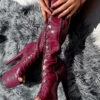 Hella Heels I Don't Bite Open Toe Knee High Boots - 8inch -Radd Pole Wear Shop IMG 0411