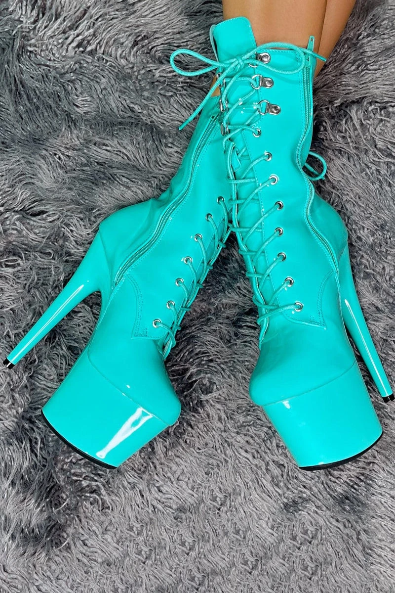 Hella Heels LipKit 7inch Boots - Minted 3 Hella Heels LipKit 7inch Boots - Minted