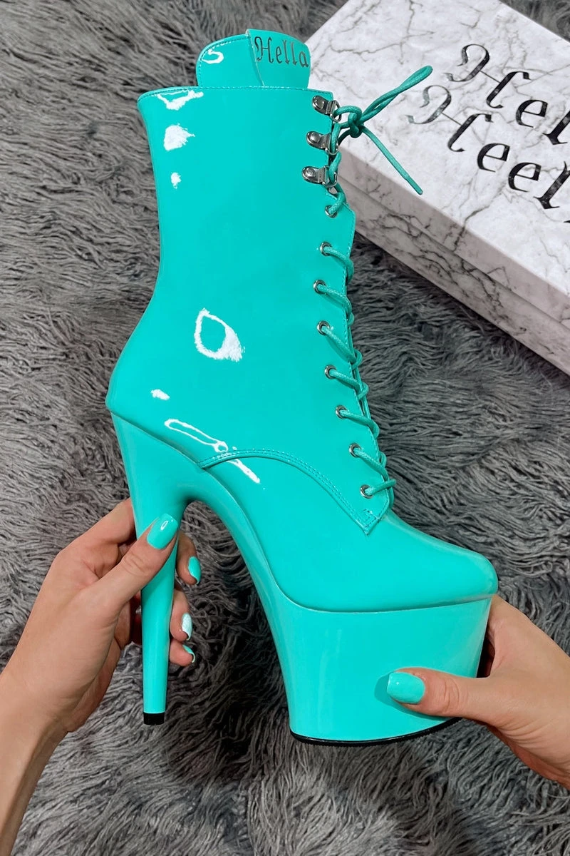 Hella Heels LipKit 7inch Boots - Minted 4 Hella Heels LipKit 7inch Boots - Minted - Image 2