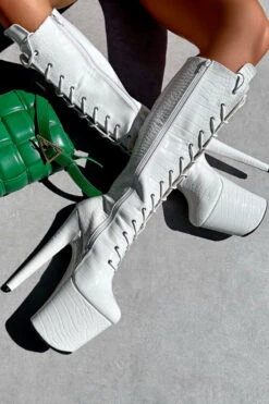 Hella Heels Ghosted Knee High Boots - 8inch -Radd Pole Wear Shop IMG 0580