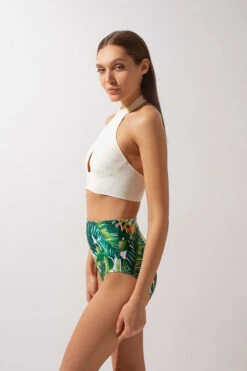 Shark Polewear High Waist Shorts - Green Fern -Radd Pole Wear Shop IMG 0612