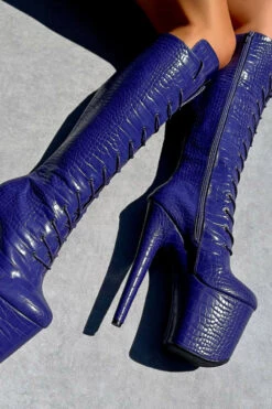 Hella Heels Play Dead Knee High Boots - 8inch 10 Hella Heels Play Dead Knee High Boots - 8inch -Radd Pole Wear Shop IMG 0631