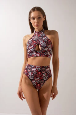 Shark Polewear Tanna Top - Sugar Skulls -Radd Pole Wear Shop IMG 0674copy